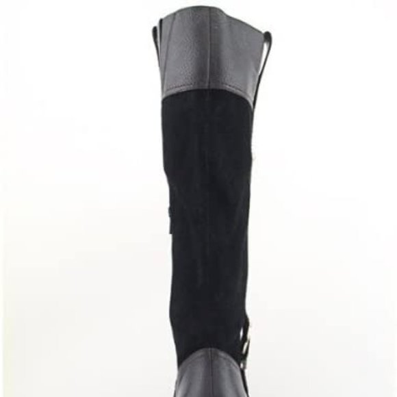 Naturalizer N5 New DANDY Knee High Comfort Fashion Suede & Leather Boot BLACK 10 - Picture 5 of 16